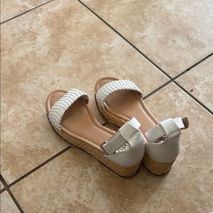 White Woven Strap Espadrille Sandals